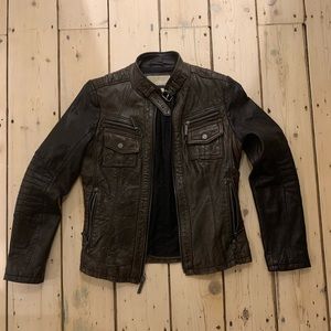 Michael Kors leather motorcycle jacket